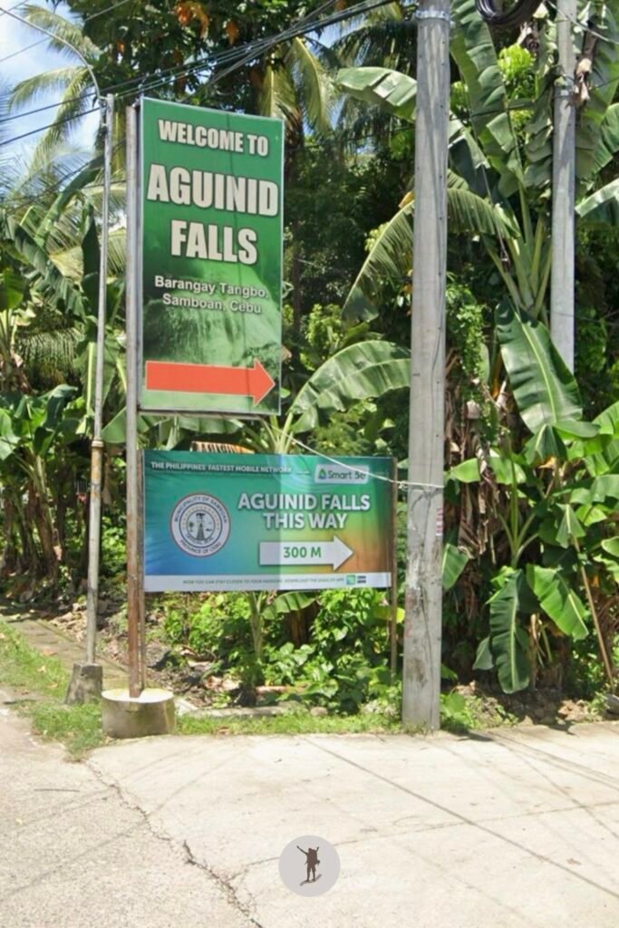 Aguinid Falls welcome landmark in Samboan, Cebu, Philippines