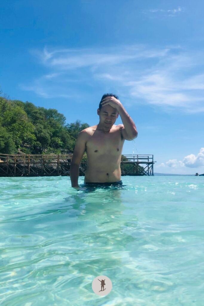 Our Beautiful Experience Visiting Sumilon Island After Whale Shark Watching in Oslob 26 My mandatory selfie in Sumilon Island with the board walk in the background, Oslob, Cebu, Philippines