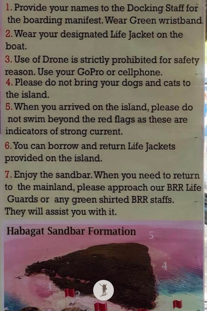 Our Beautiful Experience Visiting Sumilon Island After Whale Shark Watching in Oslob 36 Part 1 of the rules and regulations when visiting the sand bar of Sumilon Island, Oslob, Cebu, Philippines