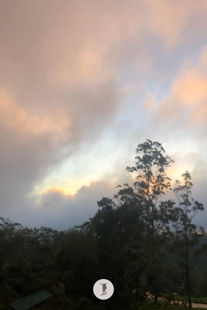 Our Expectation vs. Reality Hiking Osmeña Peak in Cebu and Tips Before You Hike 6 The golden sky covered by the rain clouds as we start our hike to Osmena Peak, Cebu, Philippines