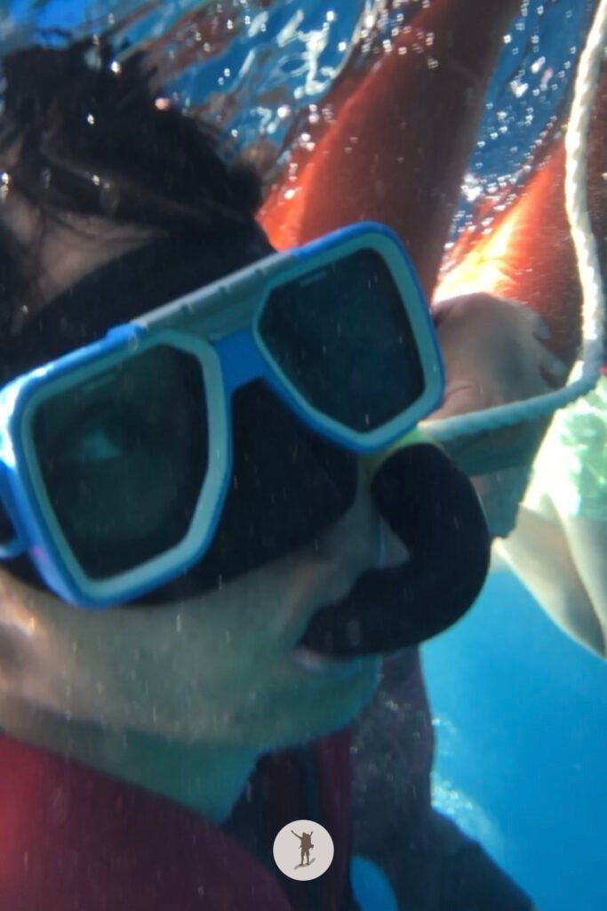 Underwater selfie as we snorkel in Panagsama Beach, Moalboal, Cebu, Philippines