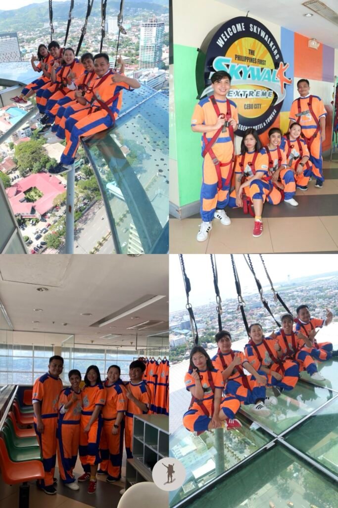 Why I Skipped the Activities in Sky Experience Adventure in Crown Regency Hotel in Cebu 6 My friends trying the Sky Walk in Sky Experience Adventure, Cebu City, Cebu, Philippines