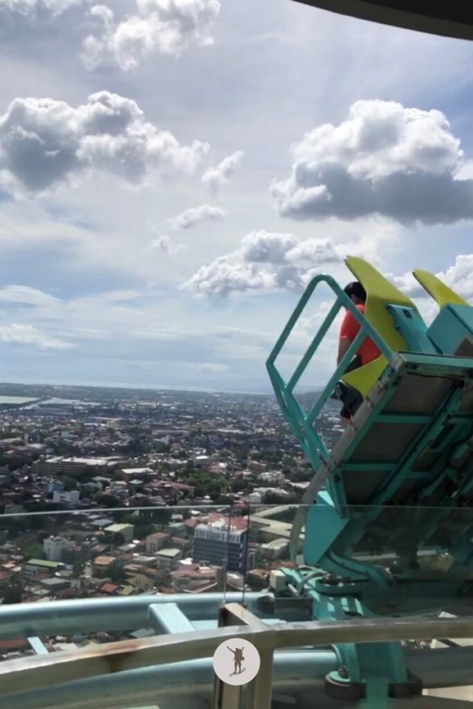 Why I Skipped the Activities in Sky Experience Adventure in Crown Regency Hotel in Cebu 11 Part 4, a photo of my friend I took as she tried the Edge Coaster of Sky Experience Adventure, Cebu City, Cebu, Philippines