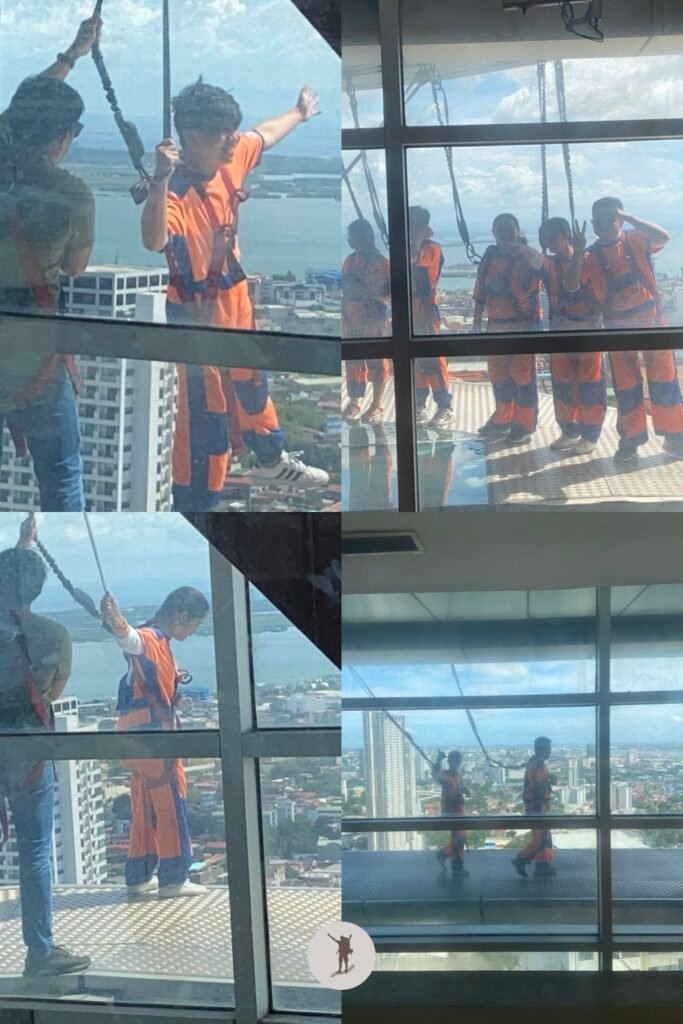 Why I Skipped the Activities in Sky Experience Adventure in Crown Regency Hotel in Cebu 17 Photos of my friends I took while I watch them try the Sky Walk in Sky Adventure Experience, Cebu City, Cebu, Philippines
