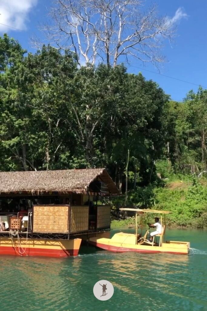 Back side of another floating restaurant in Loboc River Cruise, Bohol, Philippines