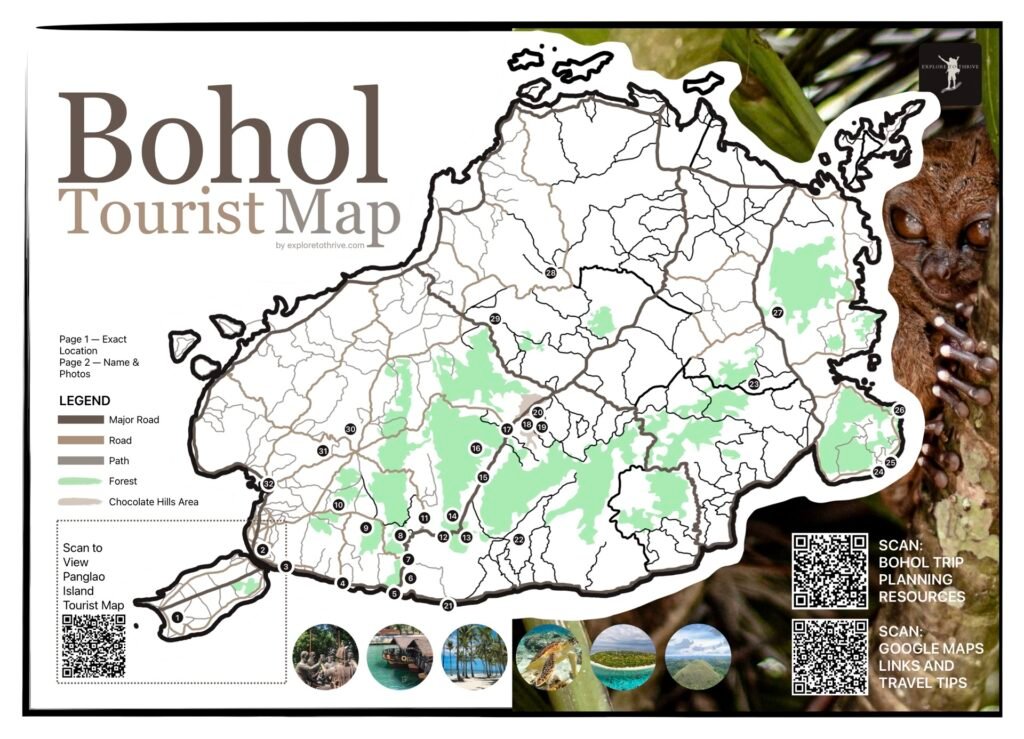 Our Unforgettable 5-Day Central Visayas Trip That You Can Easily Follow For Your Trip 56 Bohol Tourist Map — Map