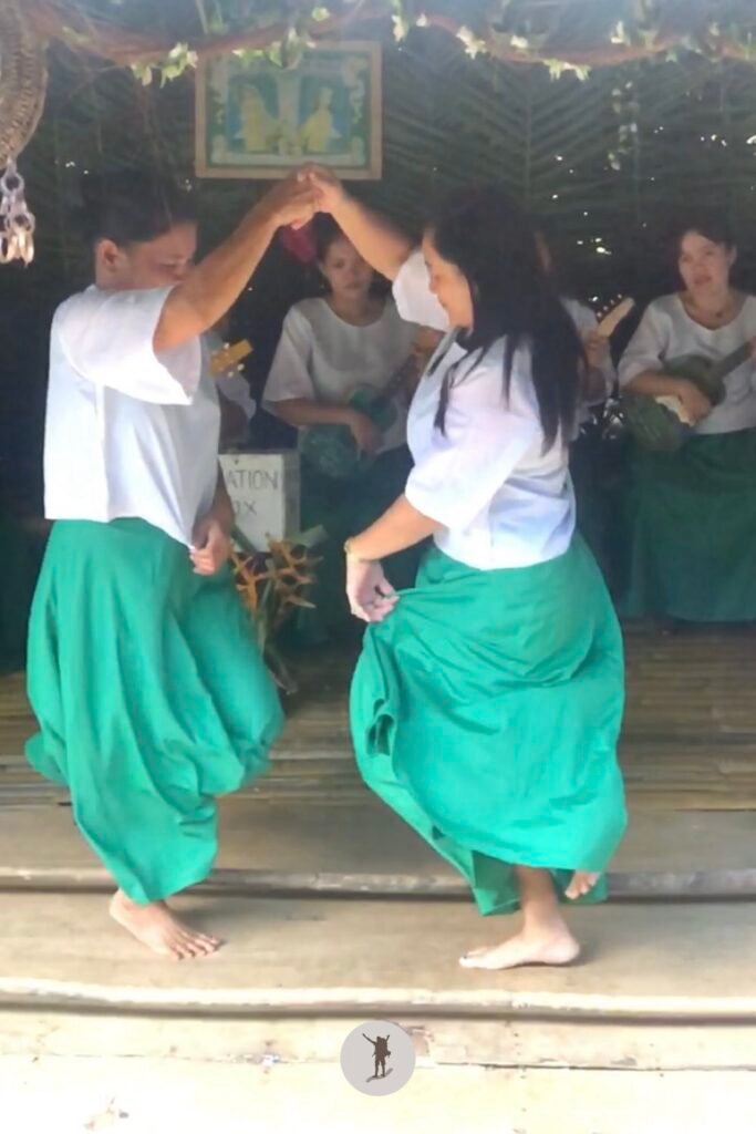Part 1, Ladies dancing Tinikling during our Loboc River Cruise, Bohol, Philippines