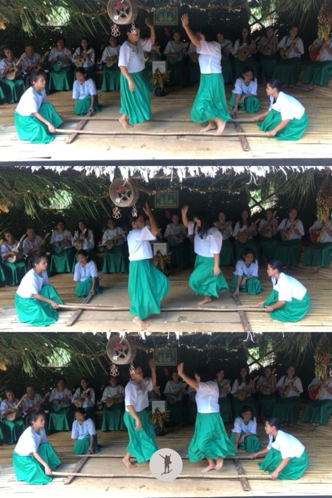 Tinikling performance of the locals during our Loboc River Cruise, Bohol, Philippines